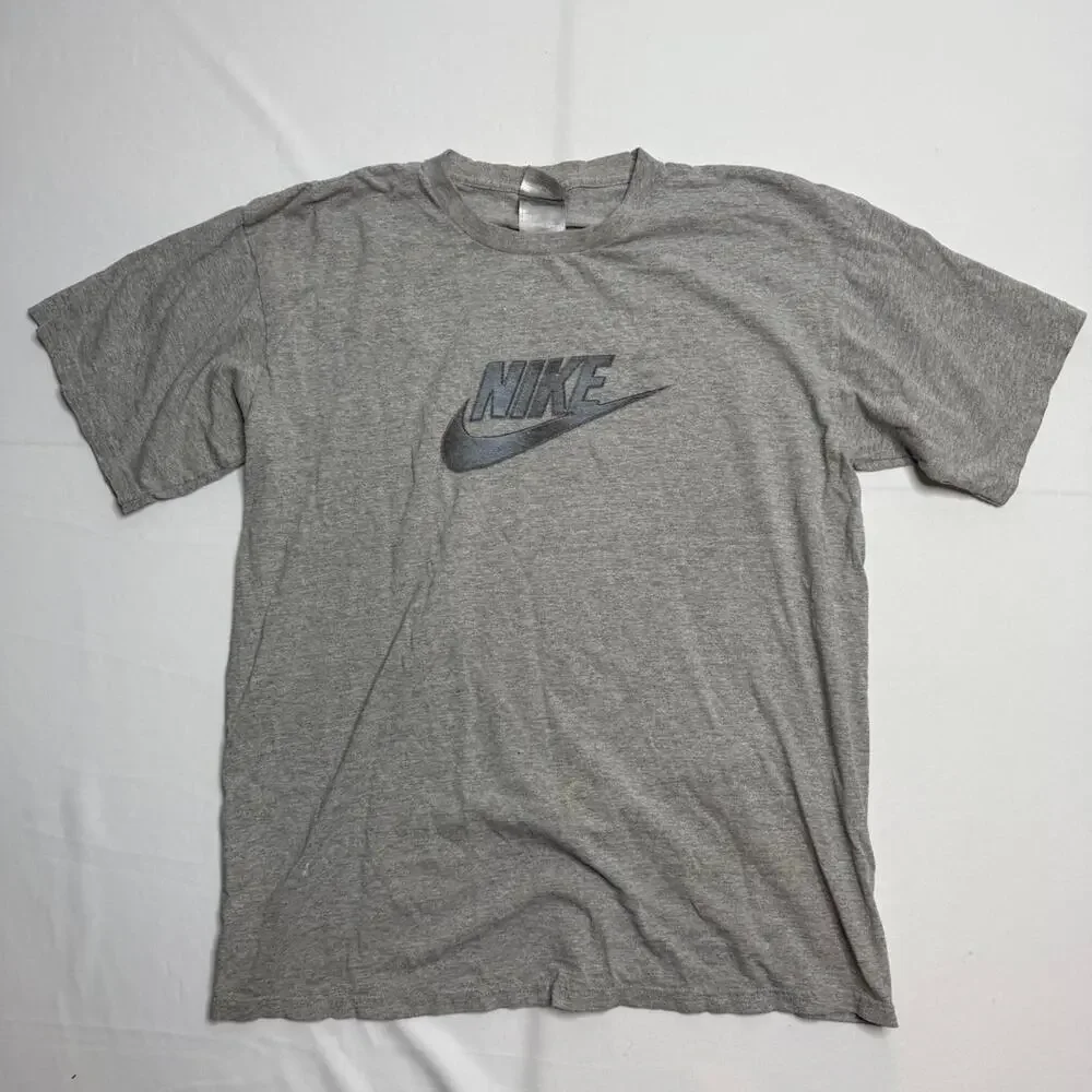 Vintage Nike Grey Logo Tee Size Large